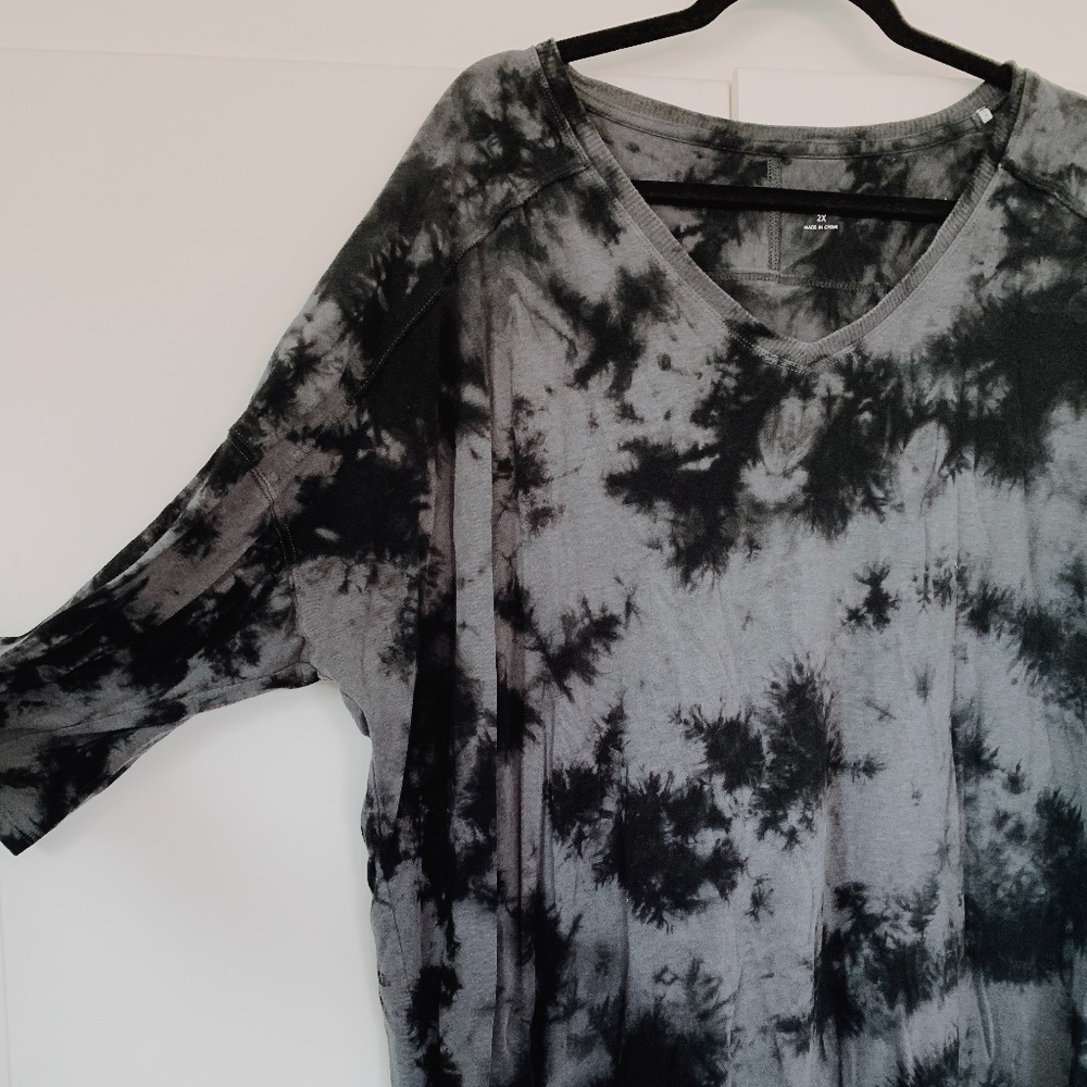 Calvin Klein Black Tie Dye Oversize Shirt